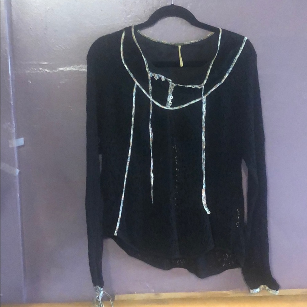 Free people open croquet sweater